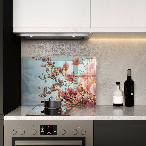 Osłona na płytę indukcyjną Drzewo różowe kwiaty