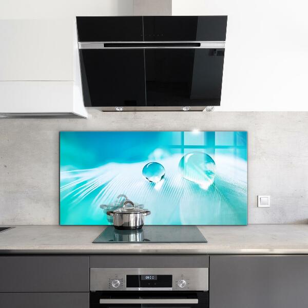 Panel szklany do kuchni Rosa na Delikatnym Piórze