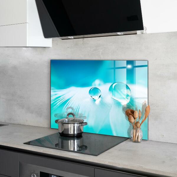 Panel szklany do kuchni Rosa na Delikatnym Piórze