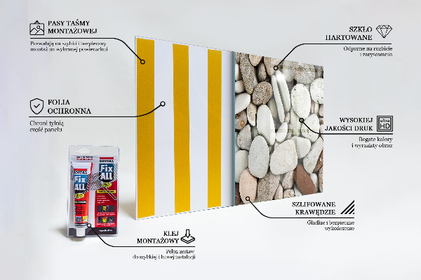 Lacobel do kuchni Kamienista Plaża