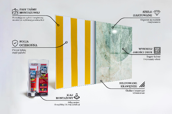Panel szklany do kuchni Marmur Kamień Tekstura