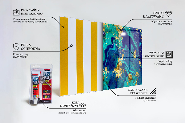Szkło ozdobne do kuchni Sztuka Nowoczesna Abstrakcja