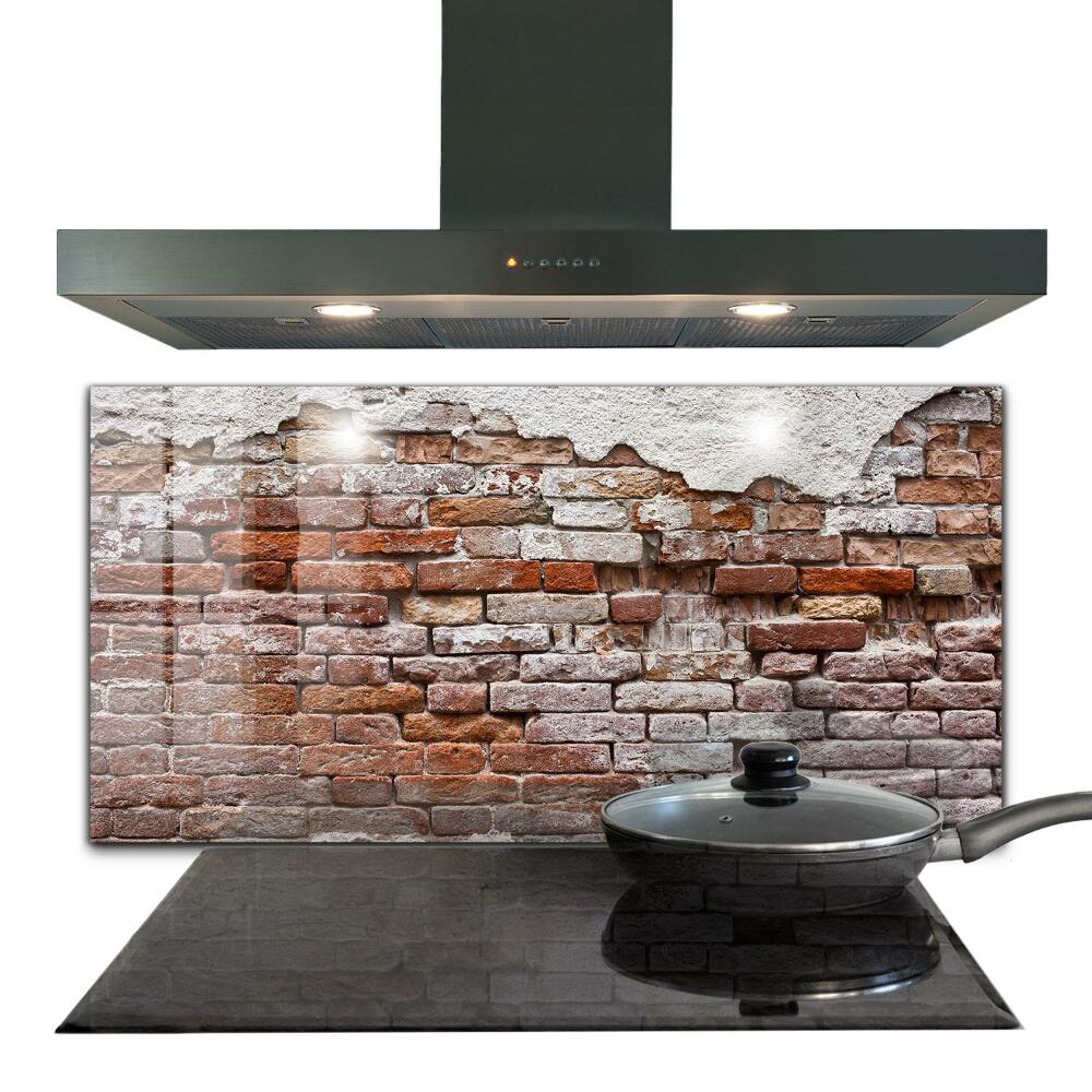 Szkło do kuchni na ścianę Kamienna Ściana Cegły