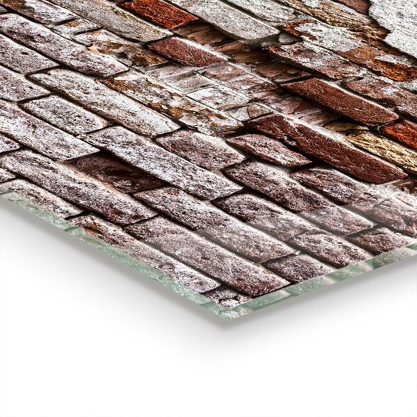 Szkło do kuchni na ścianę Kamienna Ściana Cegły