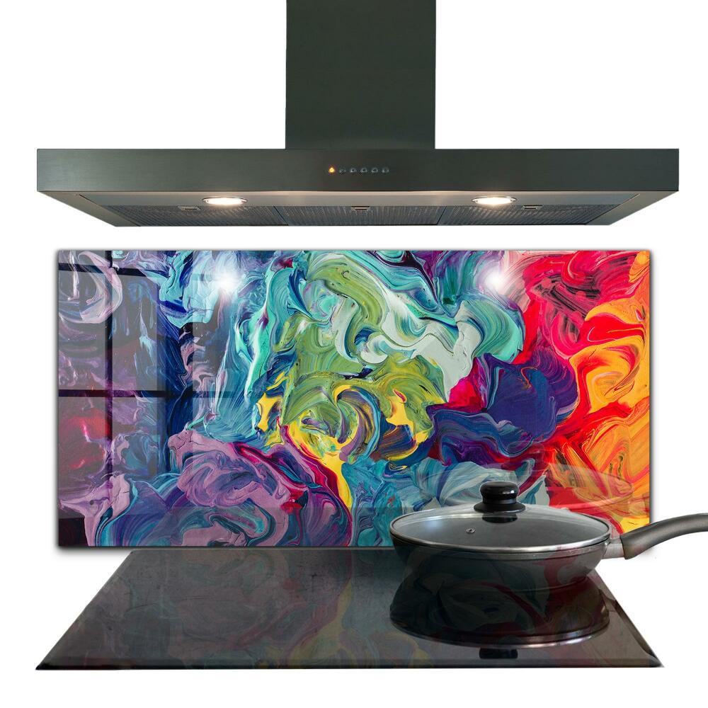 Panel szklany do kuchni Kolorowa Abstrakcja