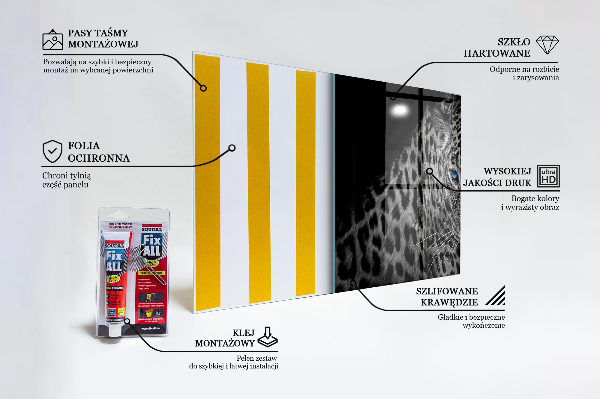 Panel szklany do kuchni Mroczna Pantera Dziki Kot