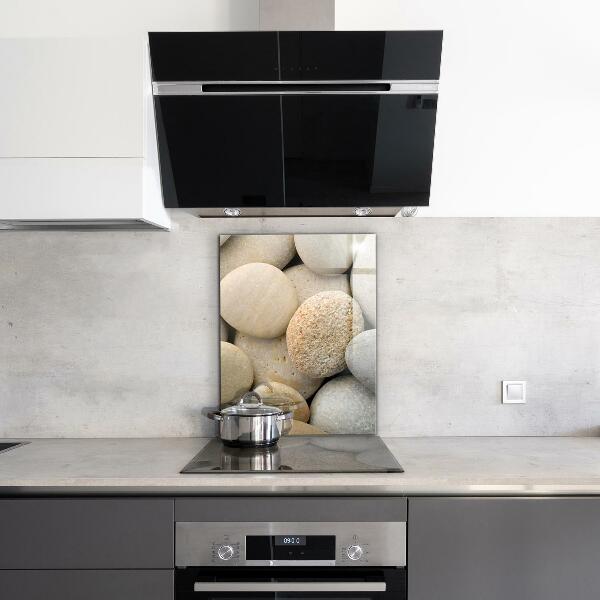 Szkło do kuchni na ścianę Kamienista Plaża