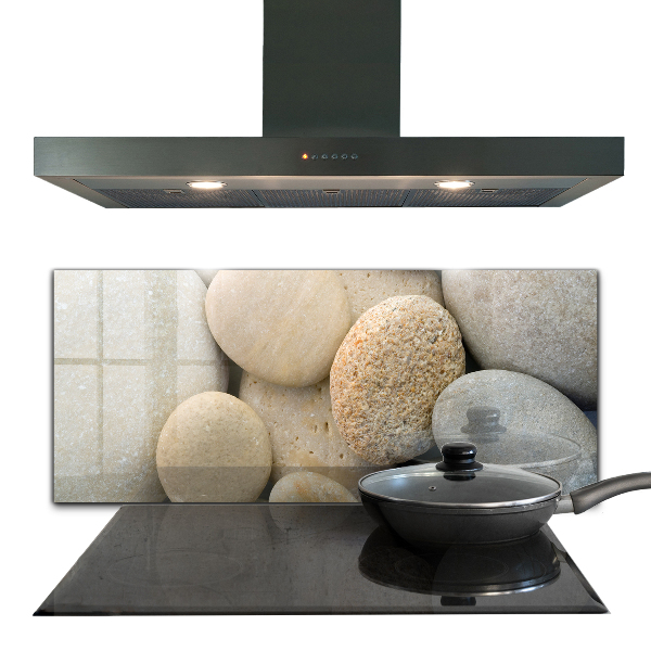 Szkło do kuchni na ścianę Kamienista Plaża