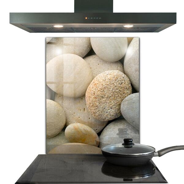 Szkło do kuchni na ścianę Kamienista Plaża