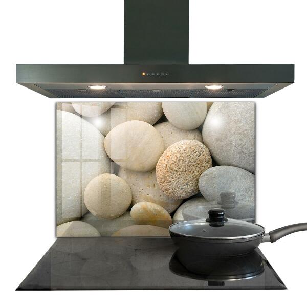 Szkło do kuchni na ścianę Kamienista Plaża