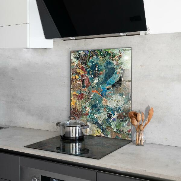 Szkło do kuchni na ścianę Tekstura Farby Olejnej