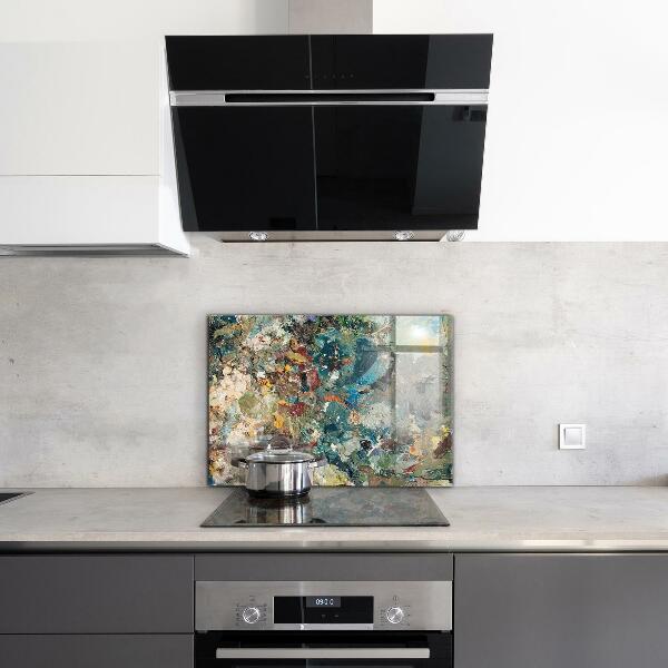 Szkło do kuchni na ścianę Tekstura Farby Olejnej