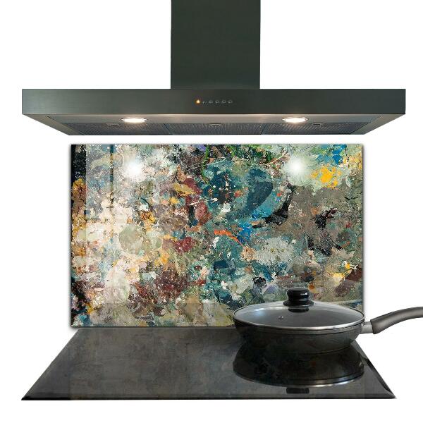 Szkło do kuchni na ścianę Tekstura Farby Olejnej