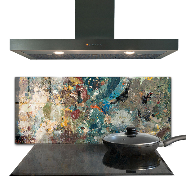 Szkło do kuchni na ścianę Tekstura Farby Olejnej