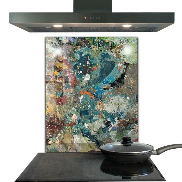 Szkło do kuchni na ścianę Tekstura Farby Olejnej