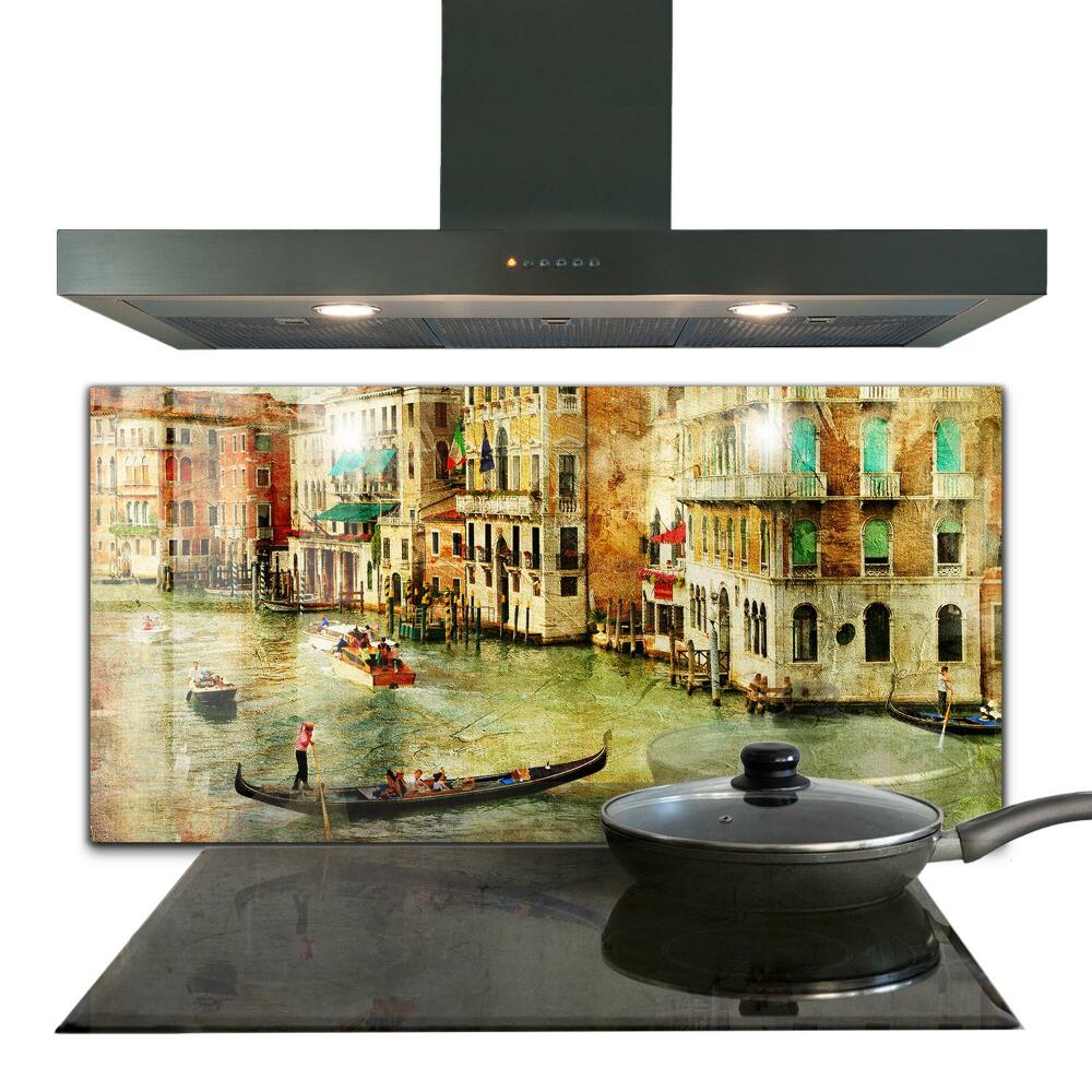 Panel szklany do kuchni Włochy Wenecja Vintage Obraz