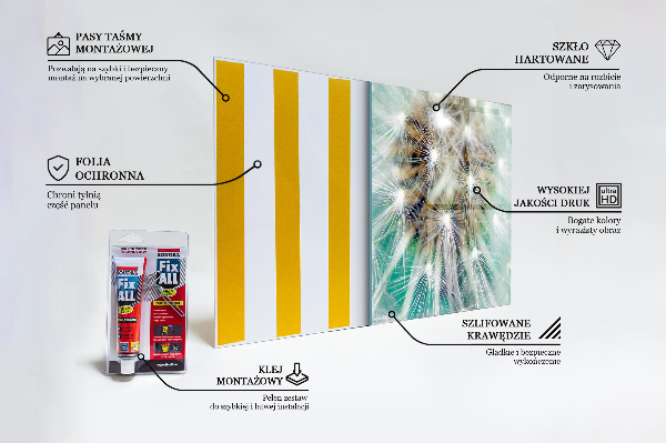 Szklany panel do kuchni Dmuchawiec na Wietrze Roślina