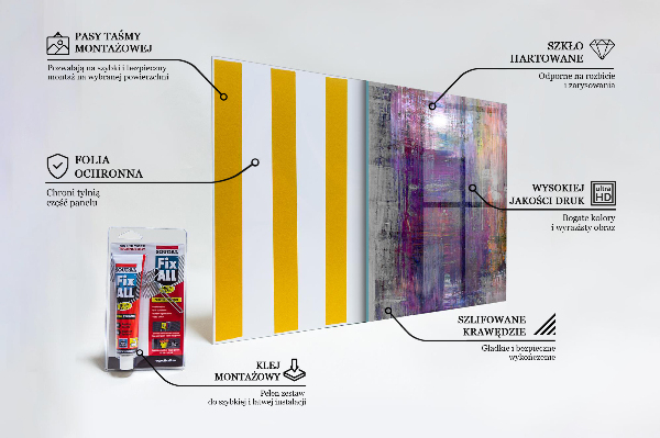 Panel szklany do kuchni Malarstwo Abstrakcyjne