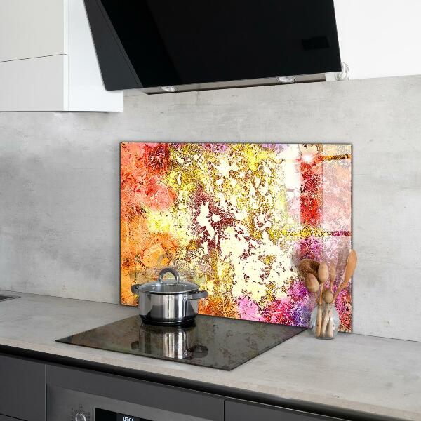 Panel szklany do kuchni Pomarańczowa Abstrakcja