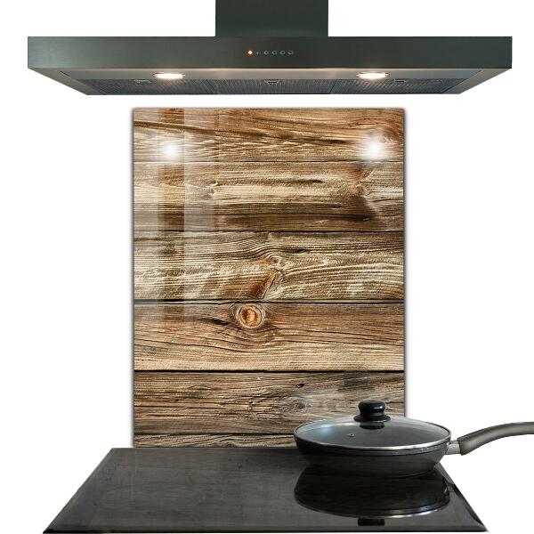 Szkło do kuchni na ścianę Drewniana Tekstura