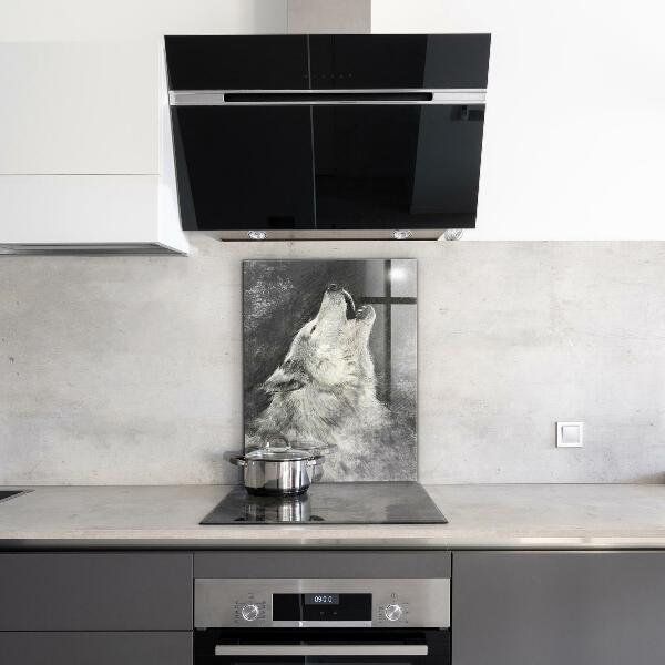 Panel szklany do kuchni Wilk Kanadyjski Ilustracja