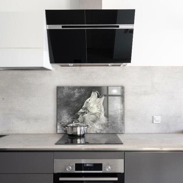 Panel szklany do kuchni Wilk Kanadyjski Ilustracja