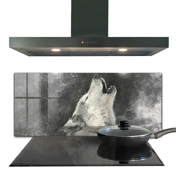 Panel szklany do kuchni Wilk Kanadyjski Ilustracja