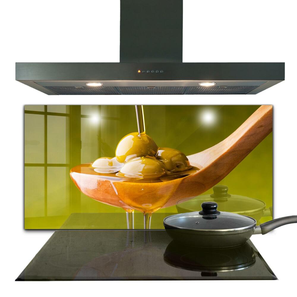 Panel szklany do kuchni Oliwa z Oliwek Świeżo Tłoczona