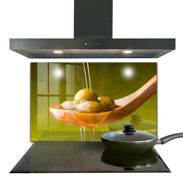 Panel szklany do kuchni Oliwa z Oliwek Świeżo Tłoczona