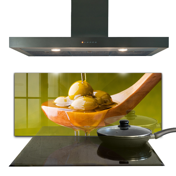 Panel szklany do kuchni Oliwa z Oliwek Świeżo Tłoczona