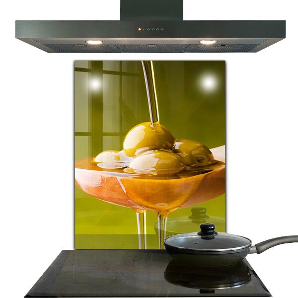 Panel szklany do kuchni Oliwa z Oliwek Świeżo Tłoczona