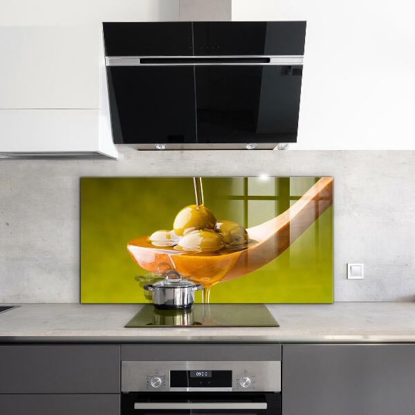 Panel szklany do kuchni Oliwa z Oliwek Świeżo Tłoczona