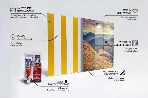 Panel szklany do kuchni Górski Krajobraz Jesienią