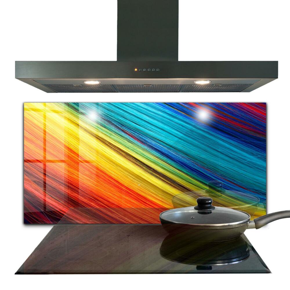 Panel szklany do kuchni Kolorowy Graficzny Wzór Tęcza