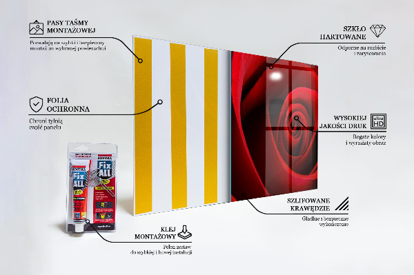 Panel szklany do kuchni Czerwona Róża Miłość