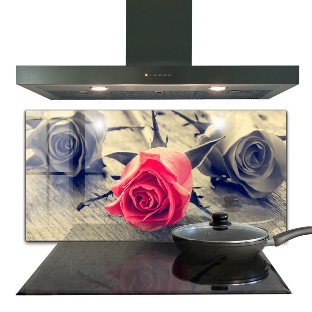 Panel szklany do kuchni Róża Symbol Miłości