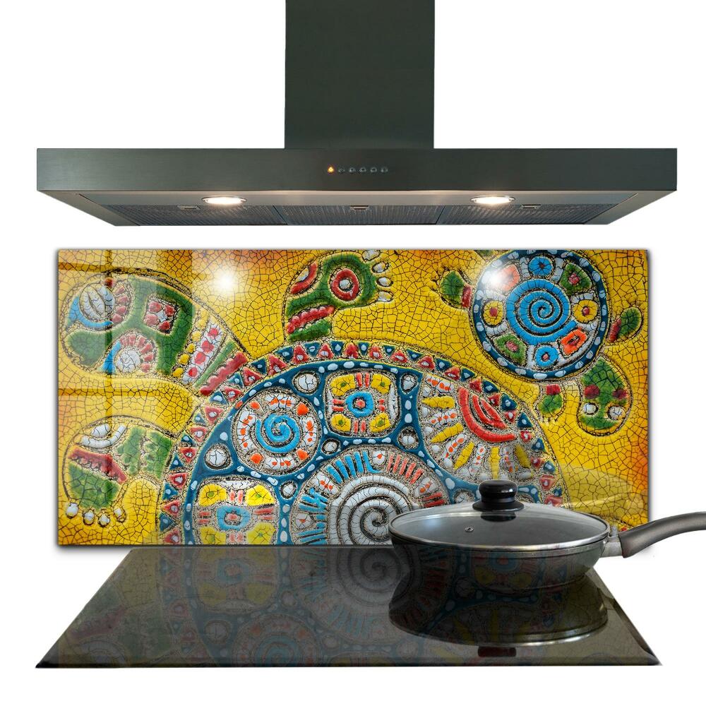 Panel szklany do kuchni Żółw Ceramiczna Mozaika