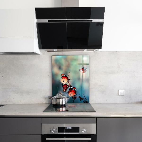 Panel szklany do kuchni Delikatny Motyl na Wietrze