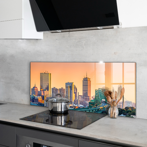 Panel szklany do kuchni Architektura Bostonu