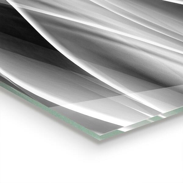 Szkło ozdobne do kuchni Szara Fala Abstrakcja Energia