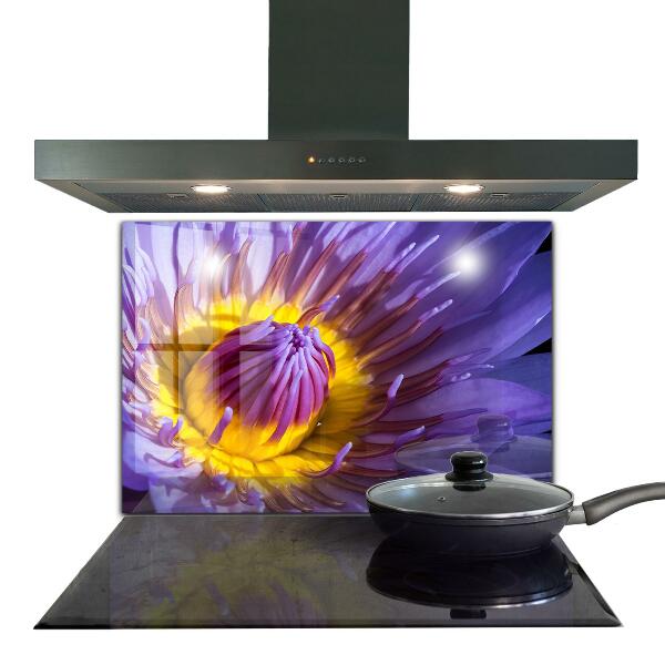 Lacobel do kuchni Detale Fioletowego Kwiatu