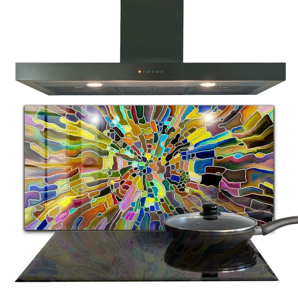 Szkło ozdobne do kuchni Fantazyjna Kolorowa Mozaika