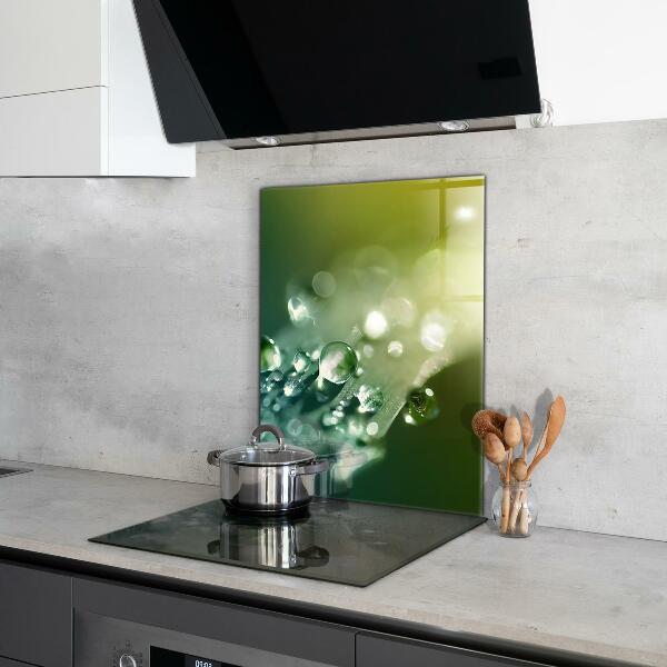 Lacobel do kuchni Rosa na Zielonych Liściach