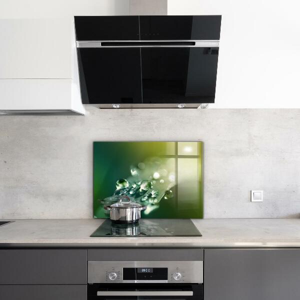 Lacobel do kuchni Rosa na Zielonych Liściach