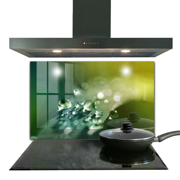 Lacobel do kuchni Rosa na Zielonych Liściach