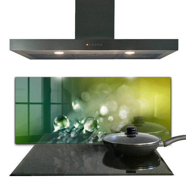 Lacobel do kuchni Rosa na Zielonych Liściach