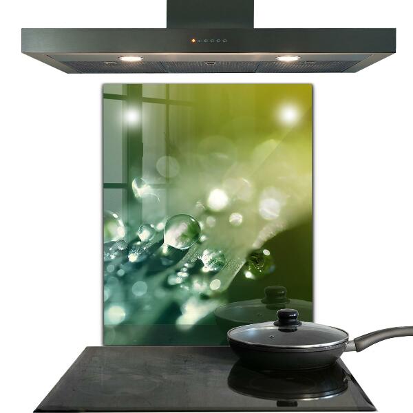 Lacobel do kuchni Rosa na Zielonych Liściach