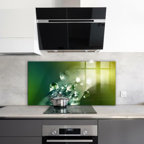 Lacobel do kuchni Rosa na Zielonych Liściach