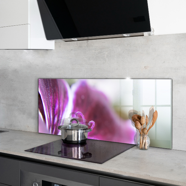 Panel nad blat kuchenny Różowy Kwiat Detale Natura