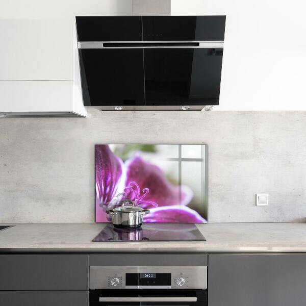 Panel nad blat kuchenny Różowy Kwiat Detale Natura